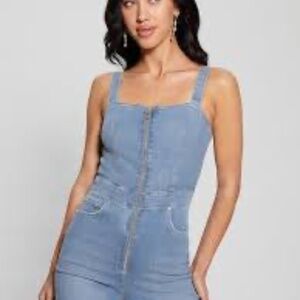 New with tags Guess Brigitte denim jumpsuit